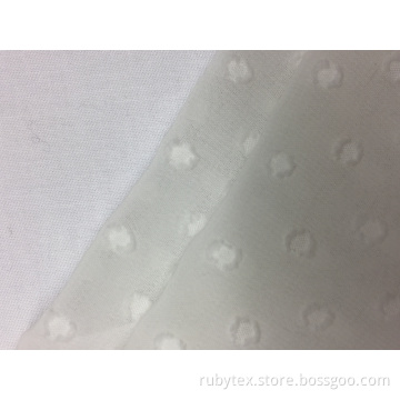 75D Polyester Swiss Dots Solid Fabric